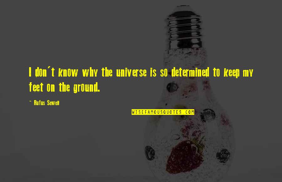 Keep Your Feet On The Ground Quotes By Rufus Sewell: I don't know why the universe is so
