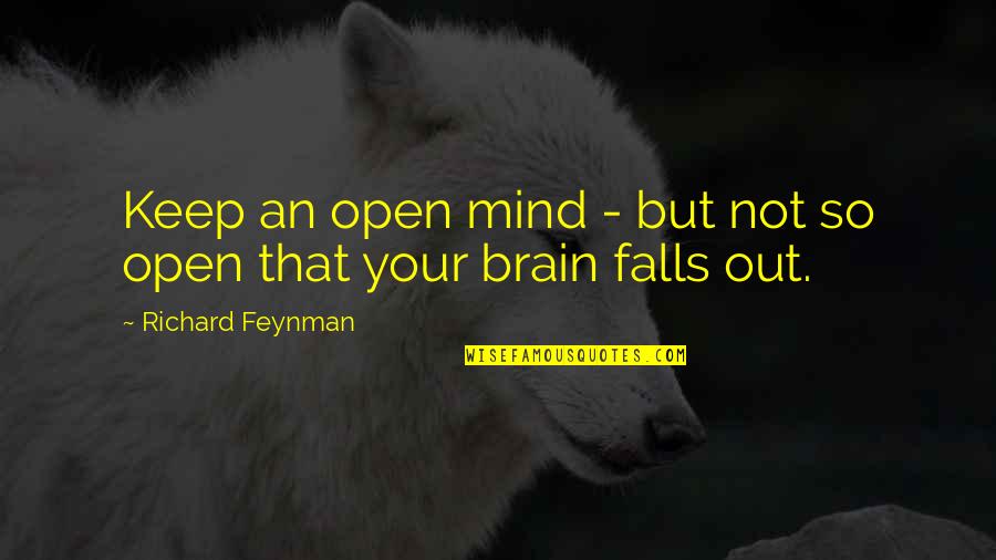 Keep Your Mind Open Quotes By Richard Feynman: Keep an open mind - but not so