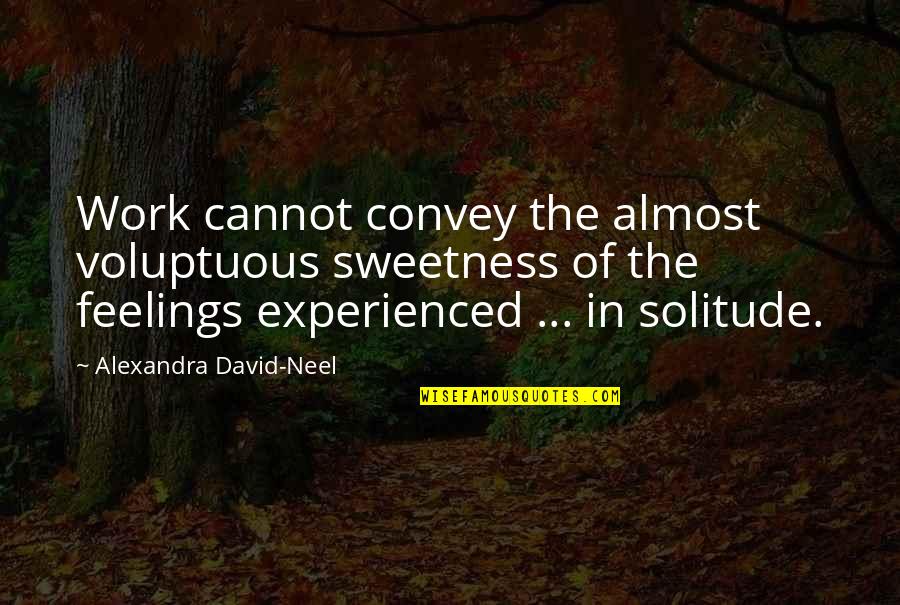 Keeper Of The Lost Citieser Quotes By Alexandra David-Neel: Work cannot convey the almost voluptuous sweetness of Keeper Of The Lost Citieser Quotes By Alexandra David-Neel: Work cannot convey the almost voluptuous sweetness of