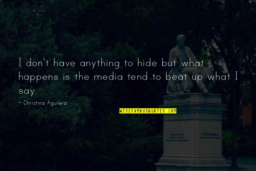 Keeping Mouth Closed Quotes By Christina Aguilera: I don't have anything to hide but what