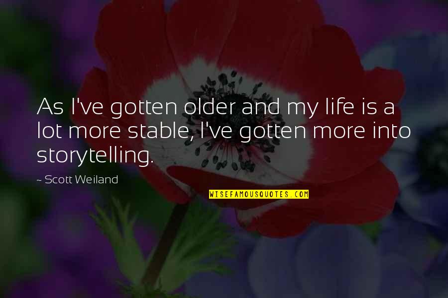 Keeping Out Of Others Business Quotes By Scott Weiland: As I've gotten older and my life is