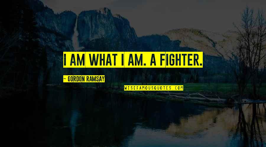 Keeping Your Fingers Crossed Quotes By Gordon Ramsay: I am what I am. A fighter.