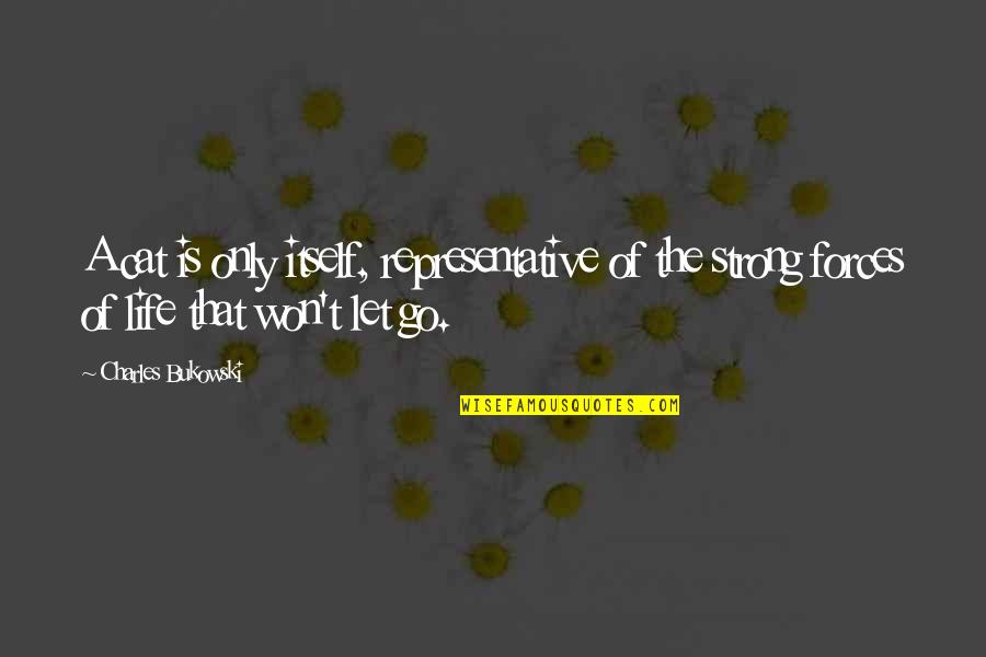Kegyes J Zsef Quotes By Charles Bukowski: A cat is only itself, representative of the