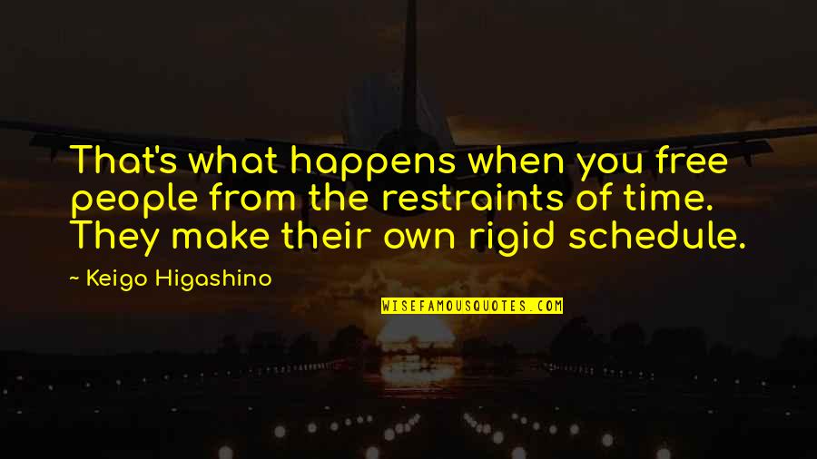 Keigo Higashino Quotes By Keigo Higashino: That's what happens when you free people from