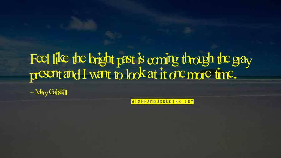 Keith Wandell Quotes By Mary Gaitskill: Feel like the bright past is coming through