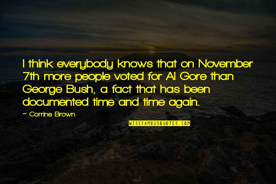 Kejriwal Support Quotes By Corrine Brown: I think everybody knows that on November 7th Kejriwal Support Quotes By Corrine Brown: I think everybody knows that on November 7th