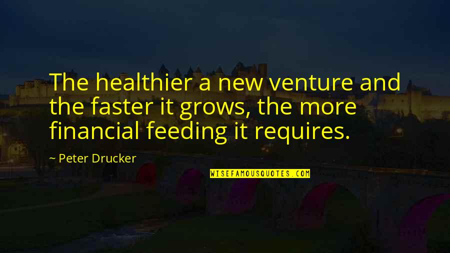 Keleti K Roly K Zgazdas Gi Quotes By Peter Drucker: The healthier a new venture and the faster