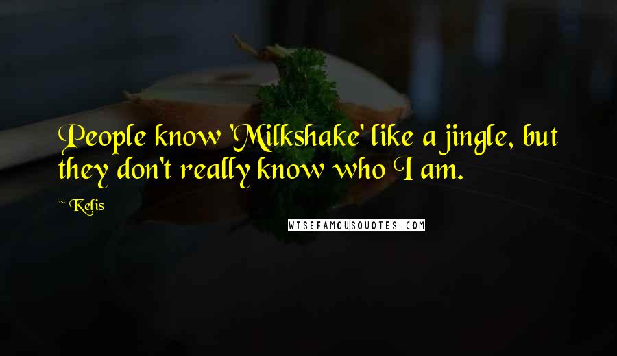 Kelis quotes: People know 'Milkshake' like a jingle, but they don't really know who I am.