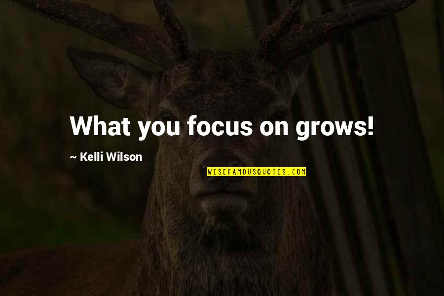 Kelli Quotes By Kelli Wilson: What you focus on grows! Kelli Quotes By Kelli Wilson: What you focus on grows!