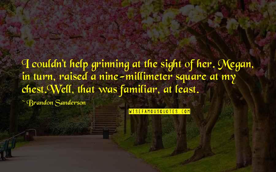 Kelly Kapowski Quotes By Brandon Sanderson: I couldn't help grinning at the sight of