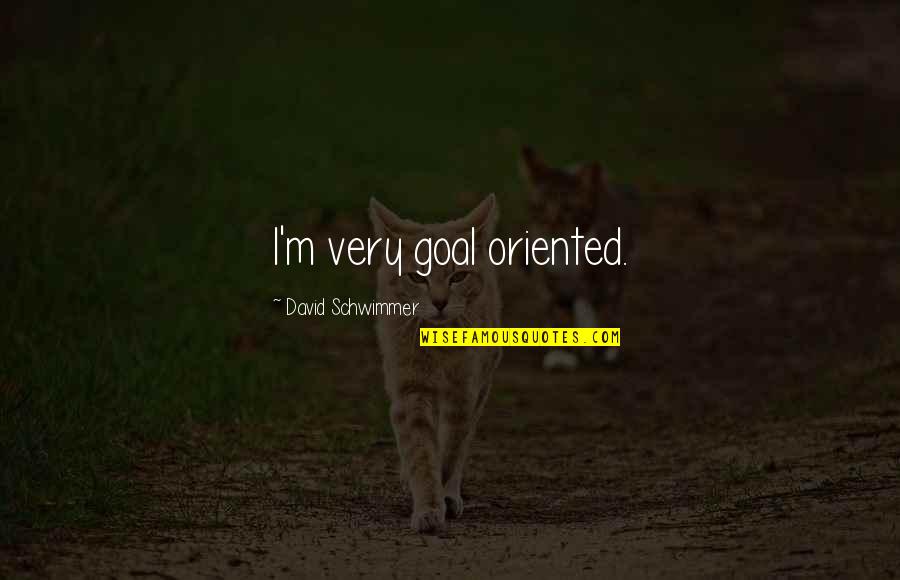 Kelting Home Quotes By David Schwimmer: I'm very goal oriented. Kelting Home Quotes By David Schwimmer: I'm very goal oriented.