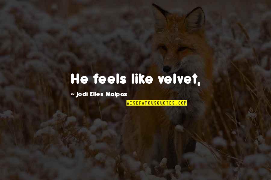 Kelvyn Quotes By Jodi Ellen Malpas: He feels like velvet,