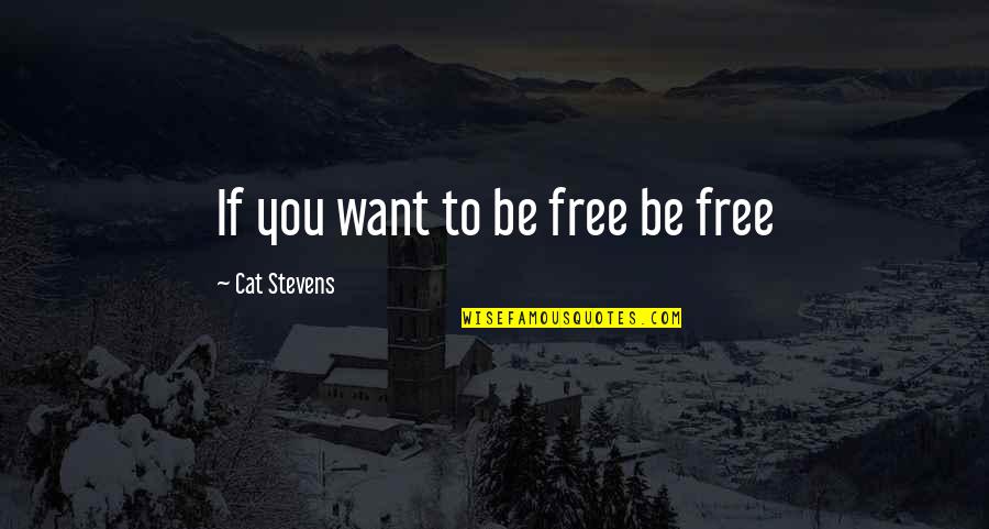 Kemisola Almeida Quotes By Cat Stevens: If you want to be free be free