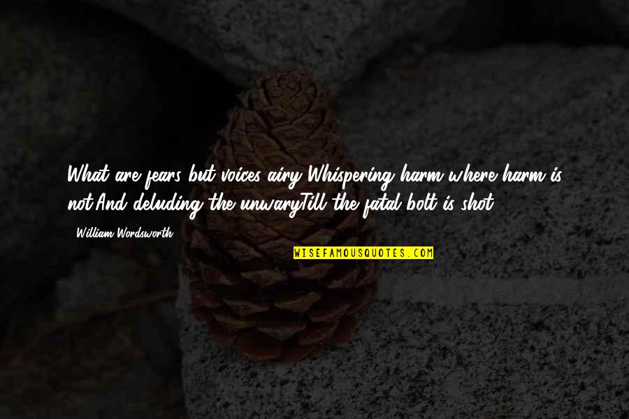 Kempler Guitar Quotes By William Wordsworth: What are fears but voices airy?Whispering harm where Kempler Guitar Quotes By William Wordsworth: What are fears but voices airy?Whispering harm where