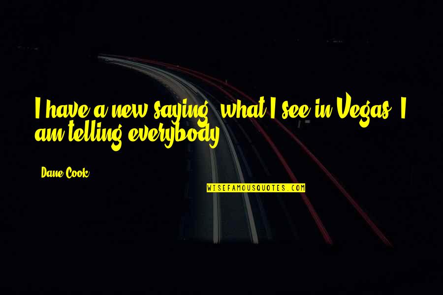 Kemsis Quotes By Dane Cook: I have a new saying, what I see