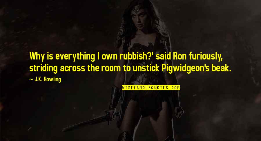 Kemurnian Hati Quotes By J.K. Rowling: Why is everything I own rubbish?' said Ron Kemurnian Hati Quotes By J.K. Rowling: Why is everything I own rubbish?' said Ron