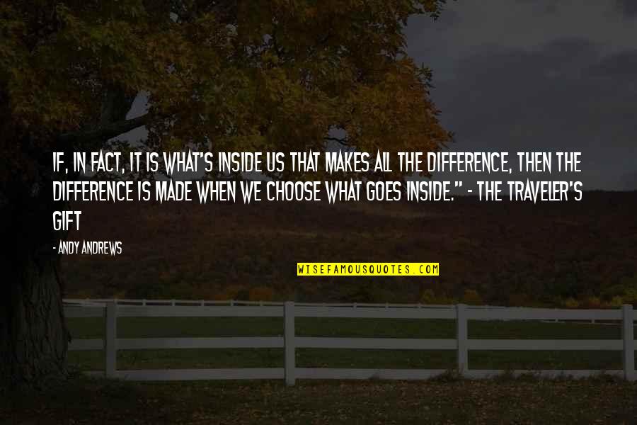 Kenamon Quotes By Andy Andrews: If, in fact, it is what's inside us Kenamon Quotes By Andy Andrews: If, in fact, it is what's inside us