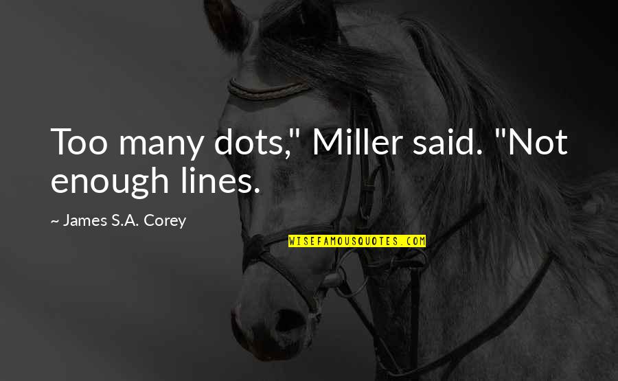 Kendall Roy Succession Quotes By James S.A. Corey: Too many dots," Miller said. "Not enough lines.