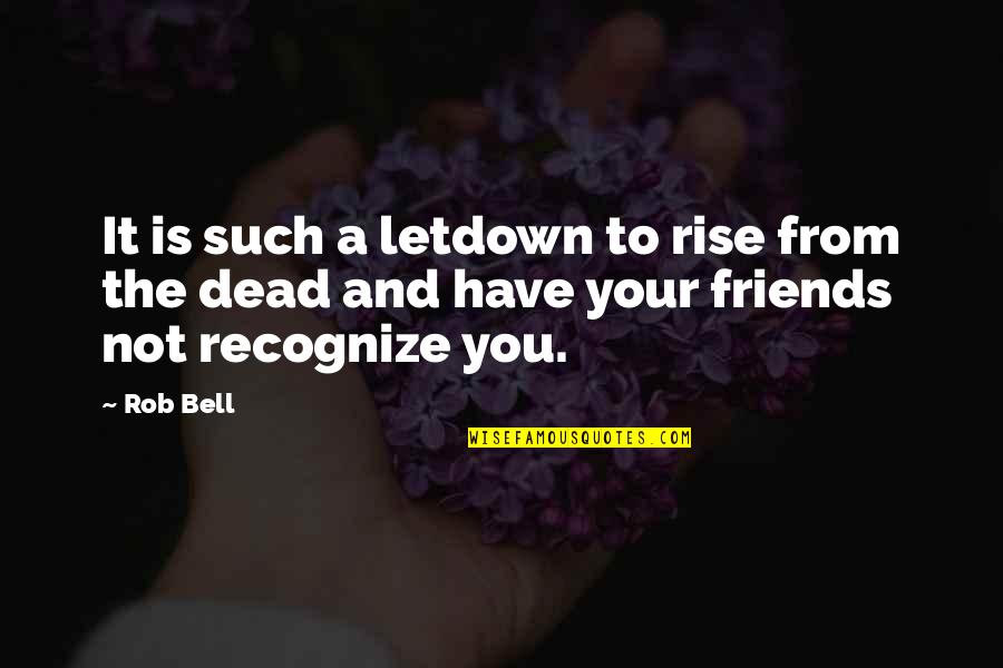 Kenegdo Written Quotes By Rob Bell: It is such a letdown to rise from