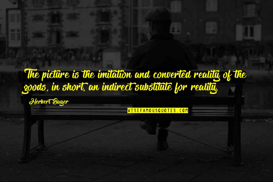 Kenesei Istv N Quotes By Herbert Bayer: The picture is the imitation and converted reality