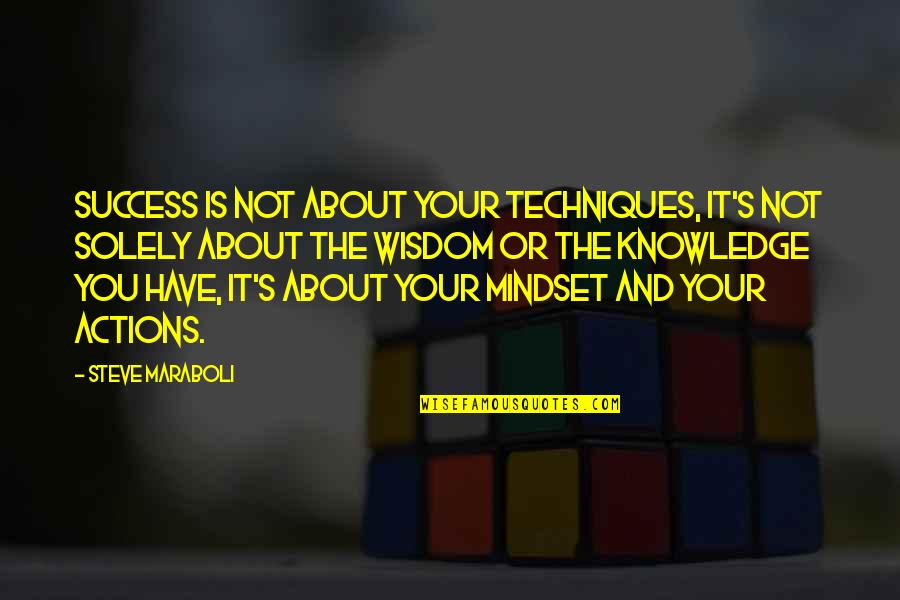 Kenna's Quotes By Steve Maraboli: Success is not about your techniques, it's not