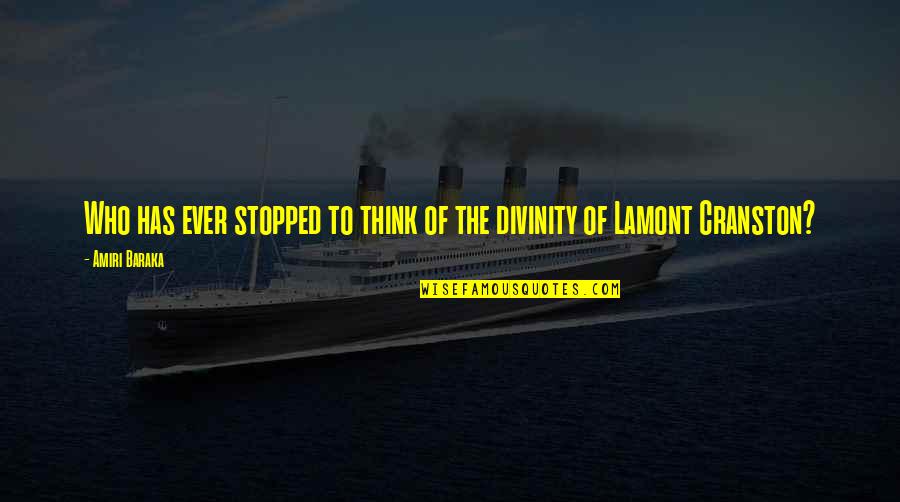 Kennedy Bobby Quotes By Amiri Baraka: Who has ever stopped to think of the