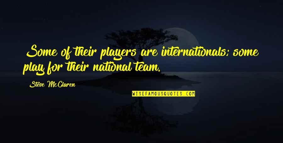 Kennedys Quotes By Steve McClaren: Some of their players are internationals; some play
