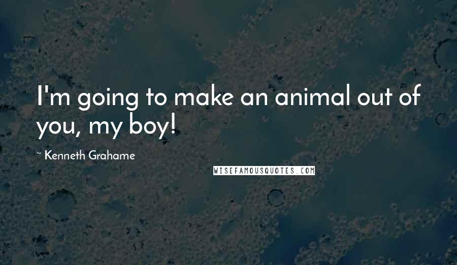 Kenneth Grahame quotes: I'm going to make an animal out of you, my boy!