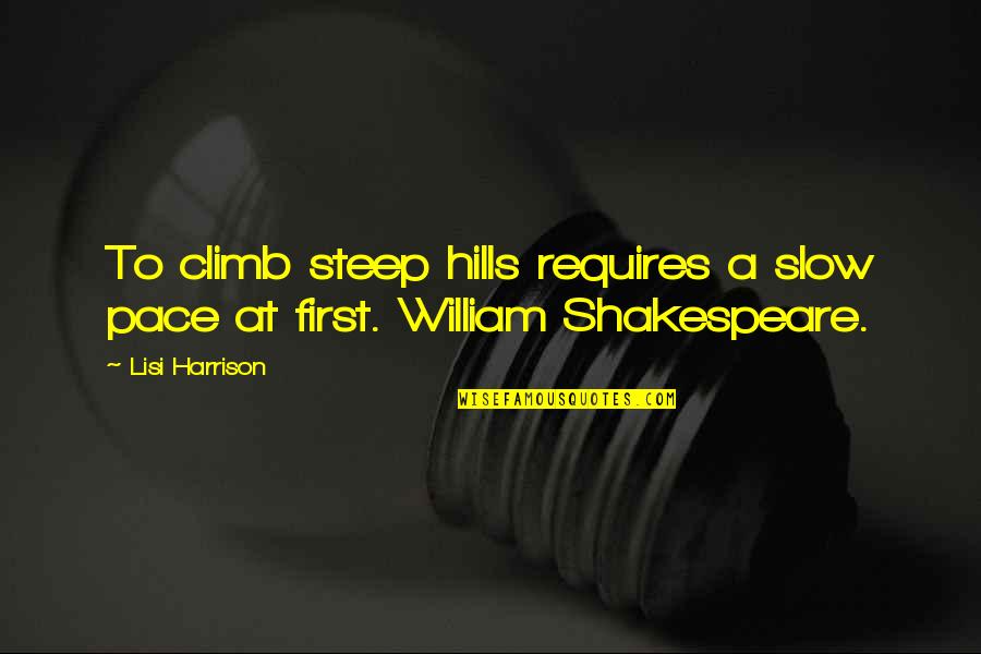 Kenneth Waltz Quotes By Lisi Harrison: To climb steep hills requires a slow pace