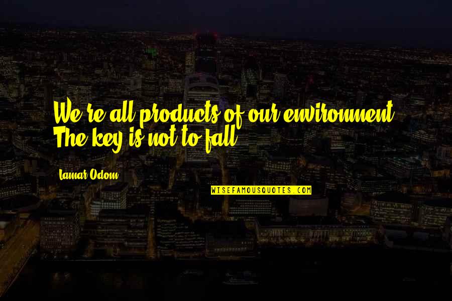 Kenneth Wapnick Quotes By Lamar Odom: We're all products of our environment. The key