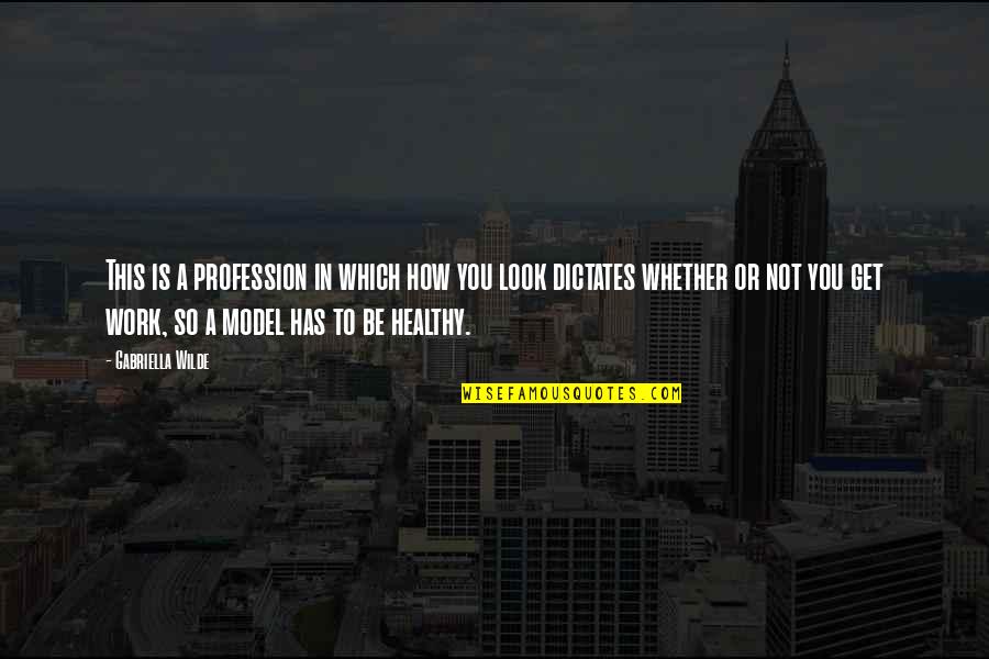 Kenny Blankenship And Vic Romano Quotes By Gabriella Wilde: This is a profession in which how you