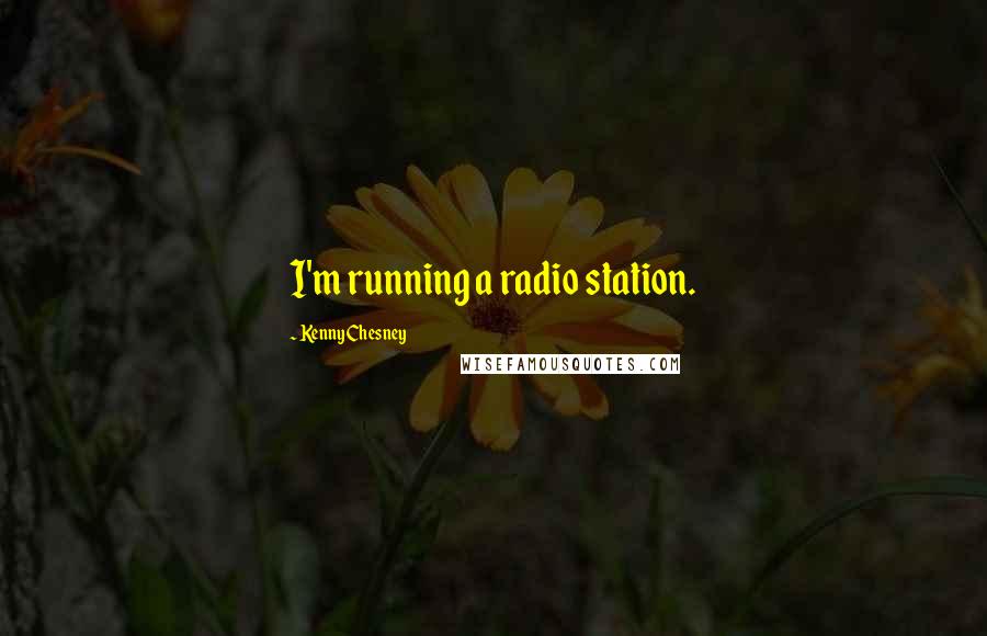 Kenny Chesney quotes: I'm running a radio station.