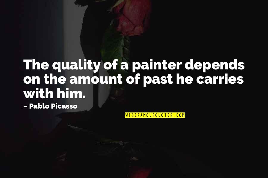 Kenopanishad Text Quotes By Pablo Picasso: The quality of a painter depends on the