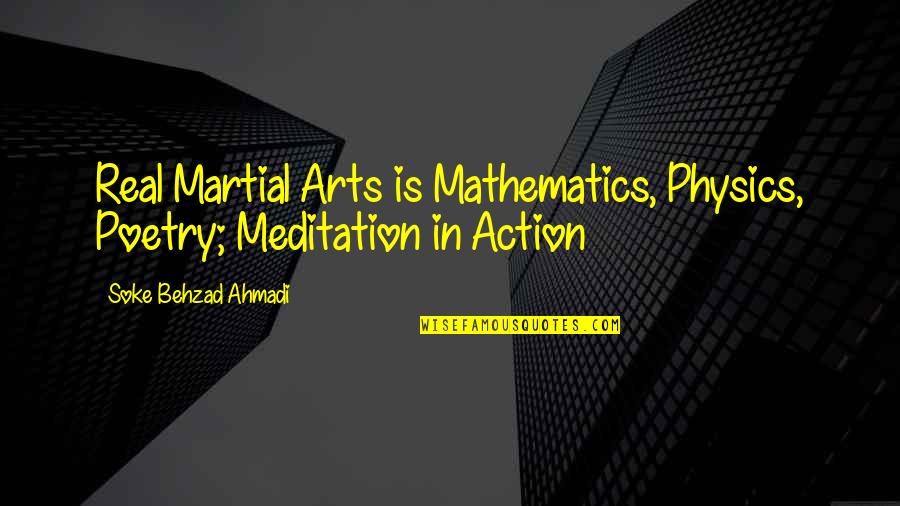 Kenpo Karate Quotes By Soke Behzad Ahmadi: Real Martial Arts is Mathematics, Physics, Poetry; Meditation