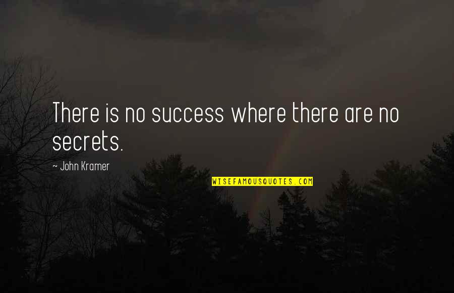 Kenspeckle's Quotes By John Kramer: There is no success where there are no Kenspeckle's Quotes By John Kramer: There is no success where there are no