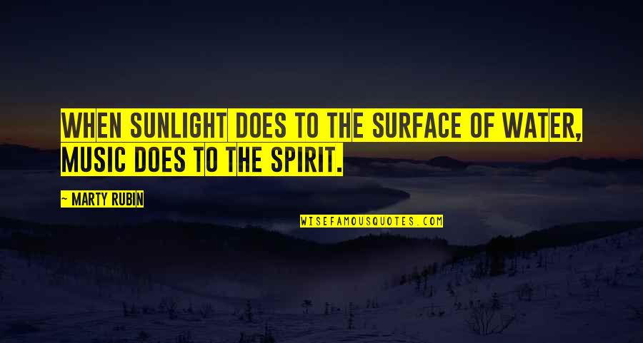 Kepka Bkn Quotes By Marty Rubin: When sunlight does to the surface of water,