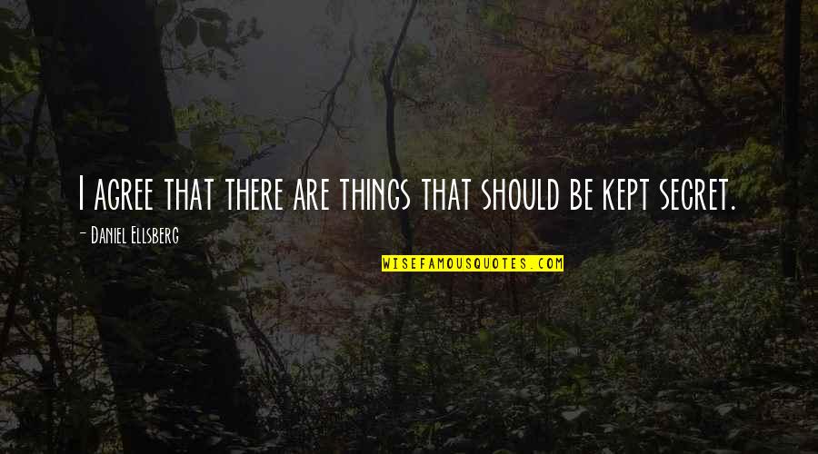Kept Secret Quotes By Daniel Ellsberg: I agree that there are things that should Kept Secret Quotes By Daniel Ellsberg: I agree that there are things that should