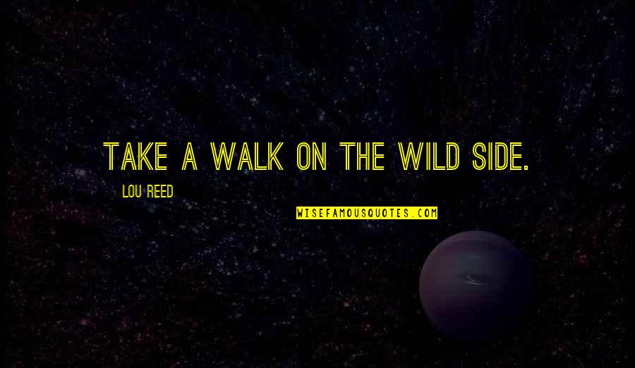 Kerfuffles And Foofaraws Quotes By Lou Reed: Take a walk on the wild side.