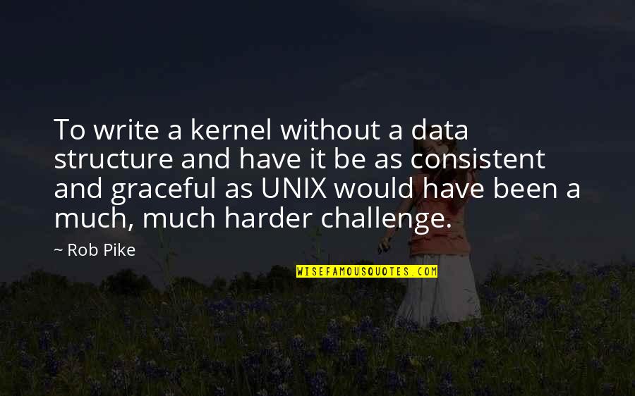 Kernel Quotes By Rob Pike: To write a kernel without a data structure