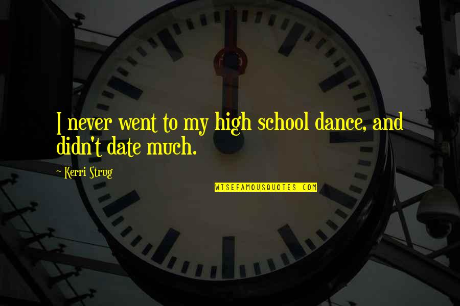 Kerri Quotes By Kerri Strug: I never went to my high school dance,
