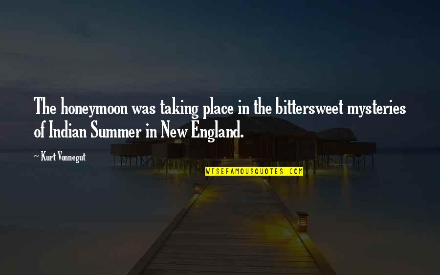 Kershone Quotes By Kurt Vonnegut: The honeymoon was taking place in the bittersweet Kershone Quotes By Kurt Vonnegut: The honeymoon was taking place in the bittersweet