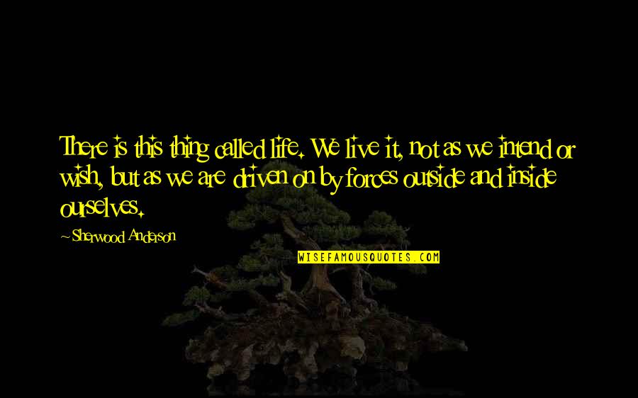 Kesantunan Non Verbal Quotes By Sherwood Anderson: There is this thing called life. We live