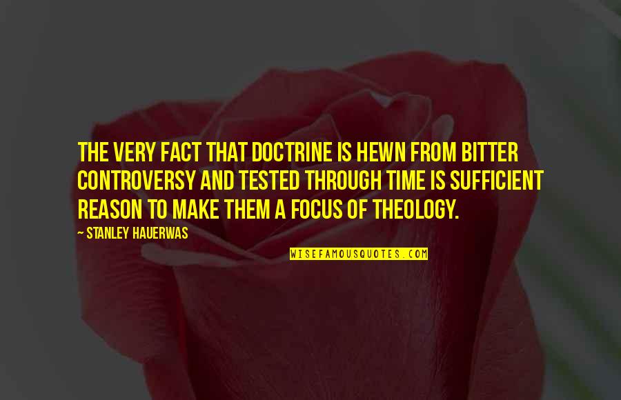 Kesatria Quotes By Stanley Hauerwas: The very fact that doctrine is hewn from