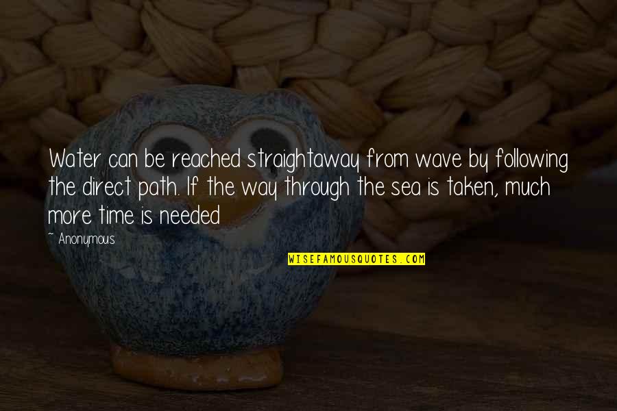 Kesepian Hening Quotes By Anonymous: Water can be reached straightaway from wave by Kesepian Hening Quotes By Anonymous: Water can be reached straightaway from wave by