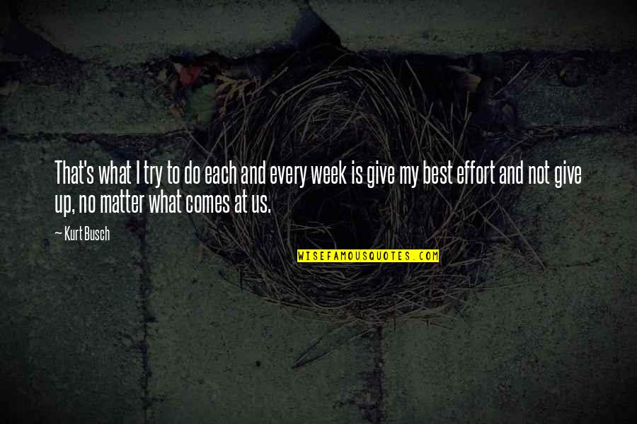 Ketepatan In English Quotes By Kurt Busch: That's what I try to do each and