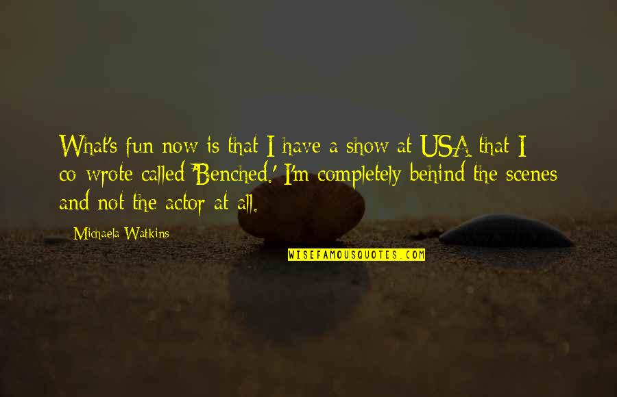 Keterlambatan Bicara Quotes By Michaela Watkins: What's fun now is that I have a