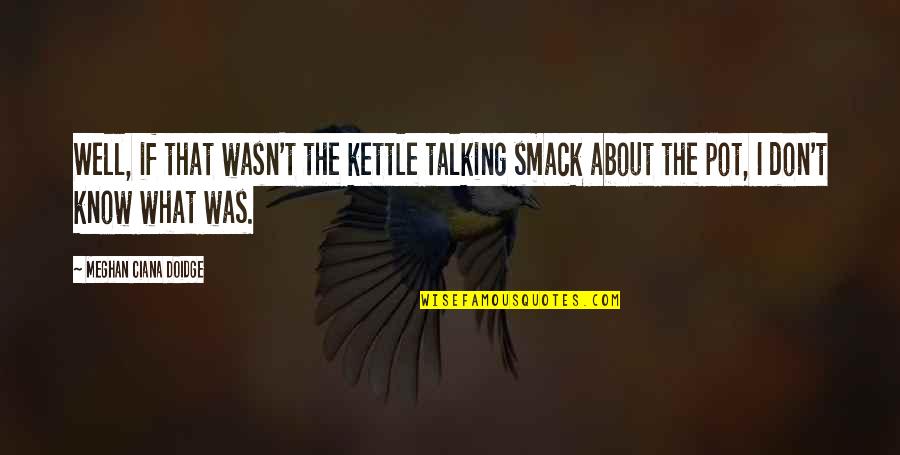 Kettle Quotes By Meghan Ciana Doidge: Well, if that wasn't the kettle talking smack