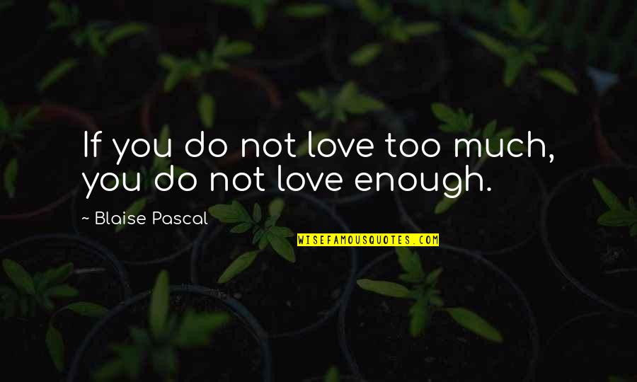 Kettlebell Quotes By Blaise Pascal: If you do not love too much, you