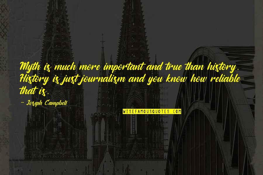 Ketuk Tilu Quotes By Joseph Campbell: Myth is much more important and true than