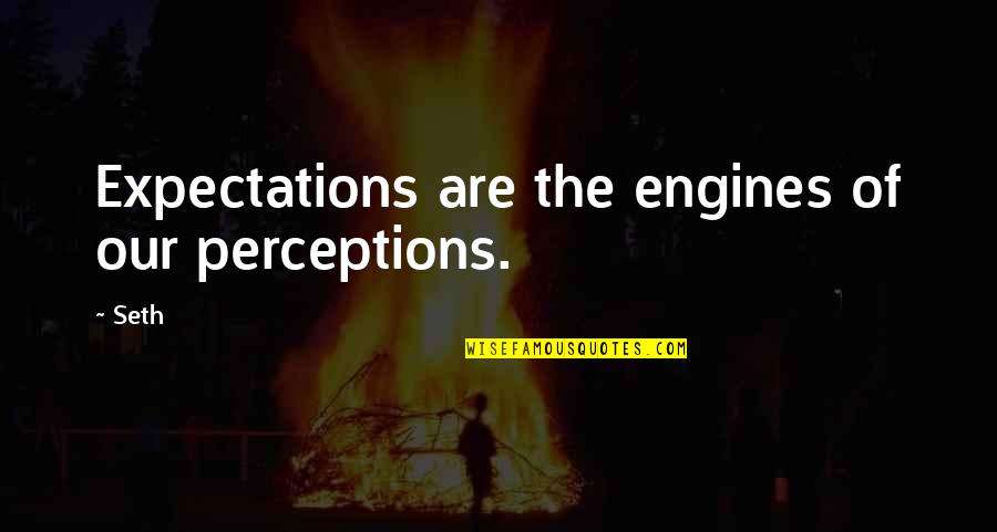 Keturah Ariel Quotes By Seth: Expectations are the engines of our perceptions.